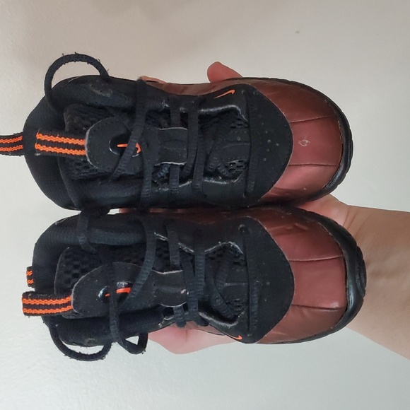 Kids Nike Air Foamposite Pro Hyper Crimson Size 7c Toddler Unisex Streetwear - Picture 7 of 11